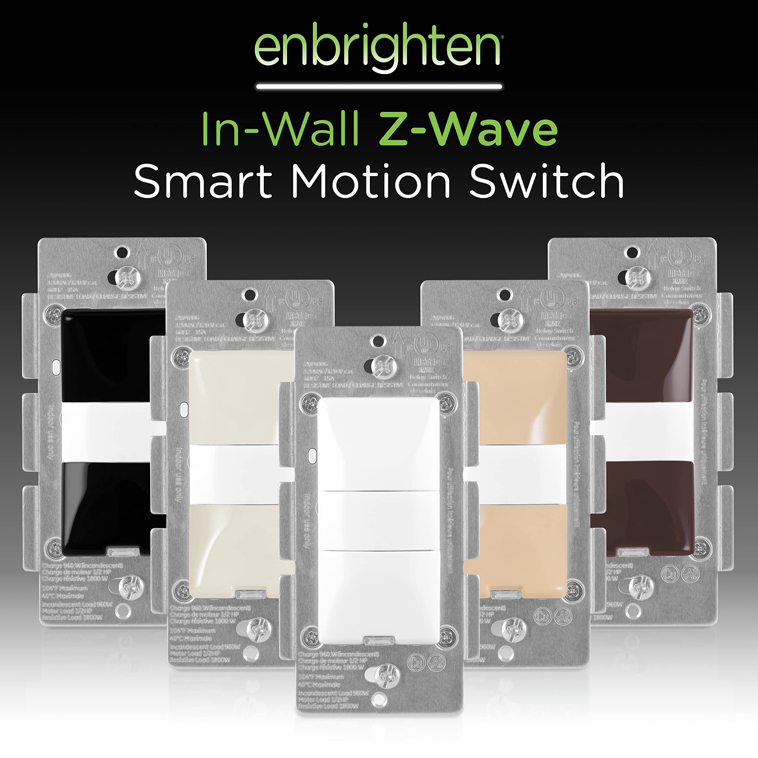 Enbrighten Z-Wave Smart Motion Sensor Light Indoor, On/Off, Vacancy/Occupancy Sensor, Includes White & Almond, Zwave Hub Required, Works with SmartThings, Wink, & Alexa, Smart Light Switch, 26931 - Image 7