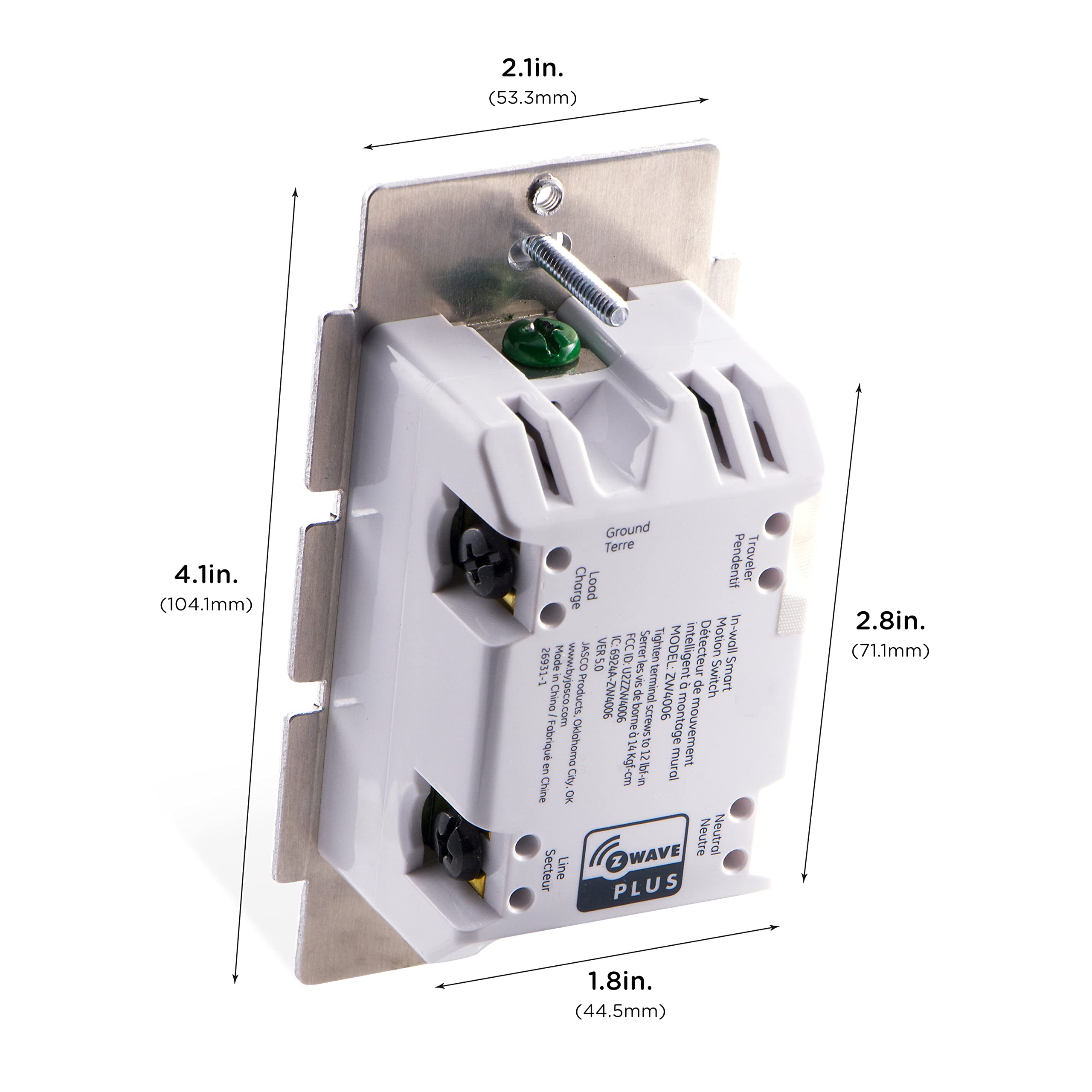Enbrighten Z-Wave Smart Motion Sensor Light Indoor, On/Off, Vacancy/Occupancy Sensor, Includes White & Almond, Zwave Hub Required, Works with SmartThings, Wink, & Alexa, Smart Light Switch, 26931 - Image 9