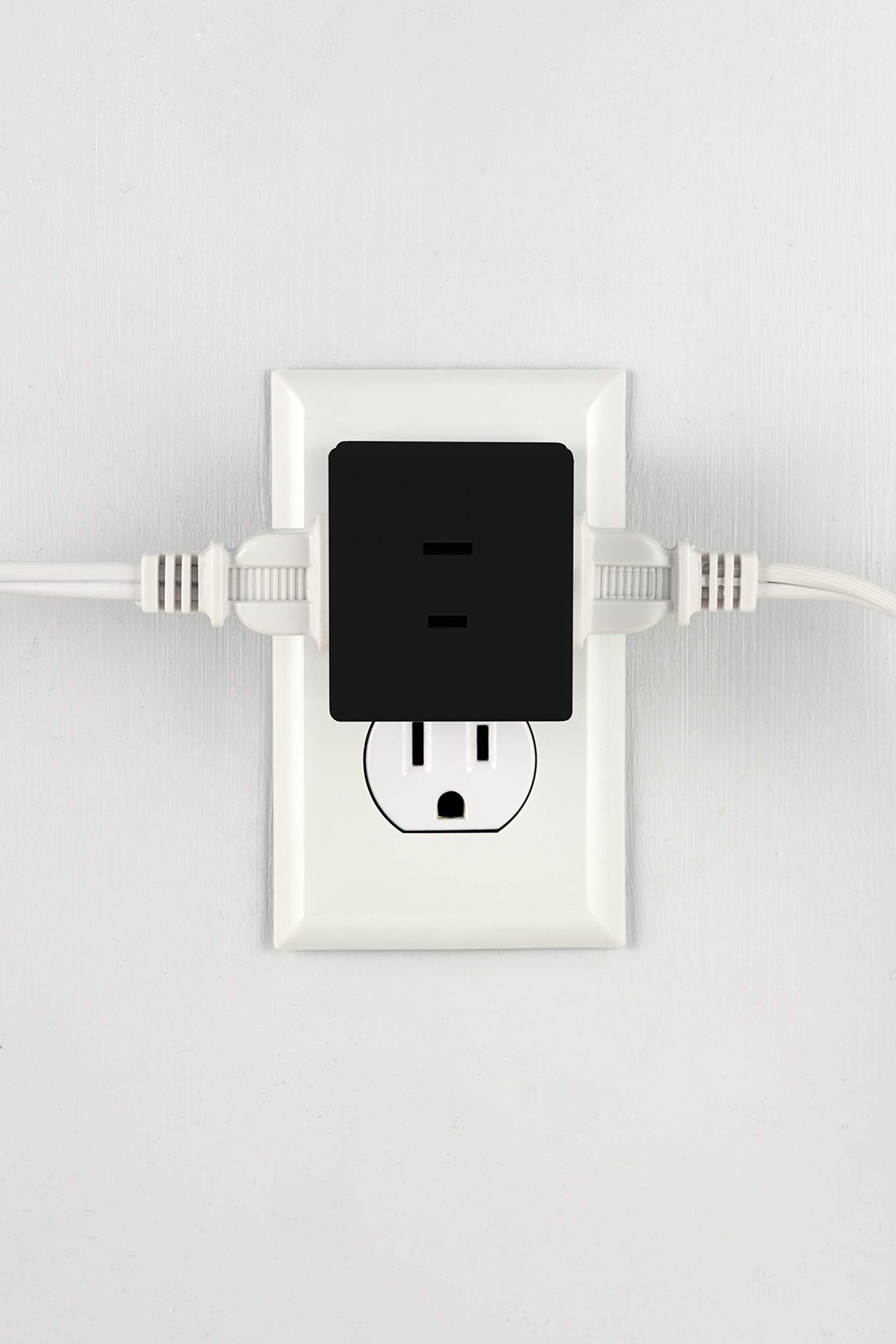 GE 3-Outlet Extender Wall Tap Cube, 5 Pack, Polarized, Adapter Spaced Outlets, Easy Access Design, 2-Prong, Perfect for Home or Travel, UL Listed, Black, 50880 - Image 3