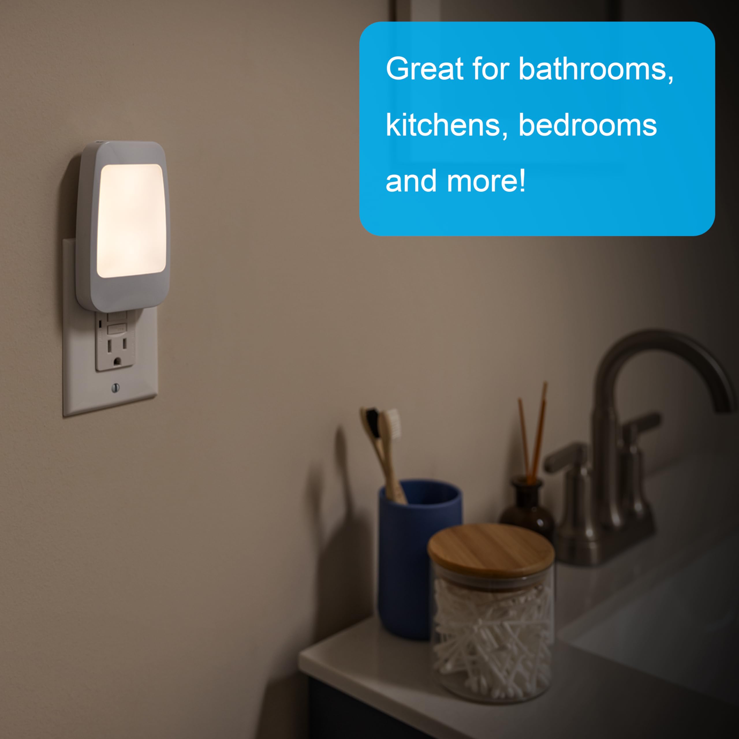 GE 4-in-1 LED Power Failure Night Light, Dusk-to-Dawn Sensor, Foldable Plug, Portable, Flashlight, Ideal for Storm, Outage, Emergency, Blackout, Hurricane, Tornado, White, 29679 - Image 5