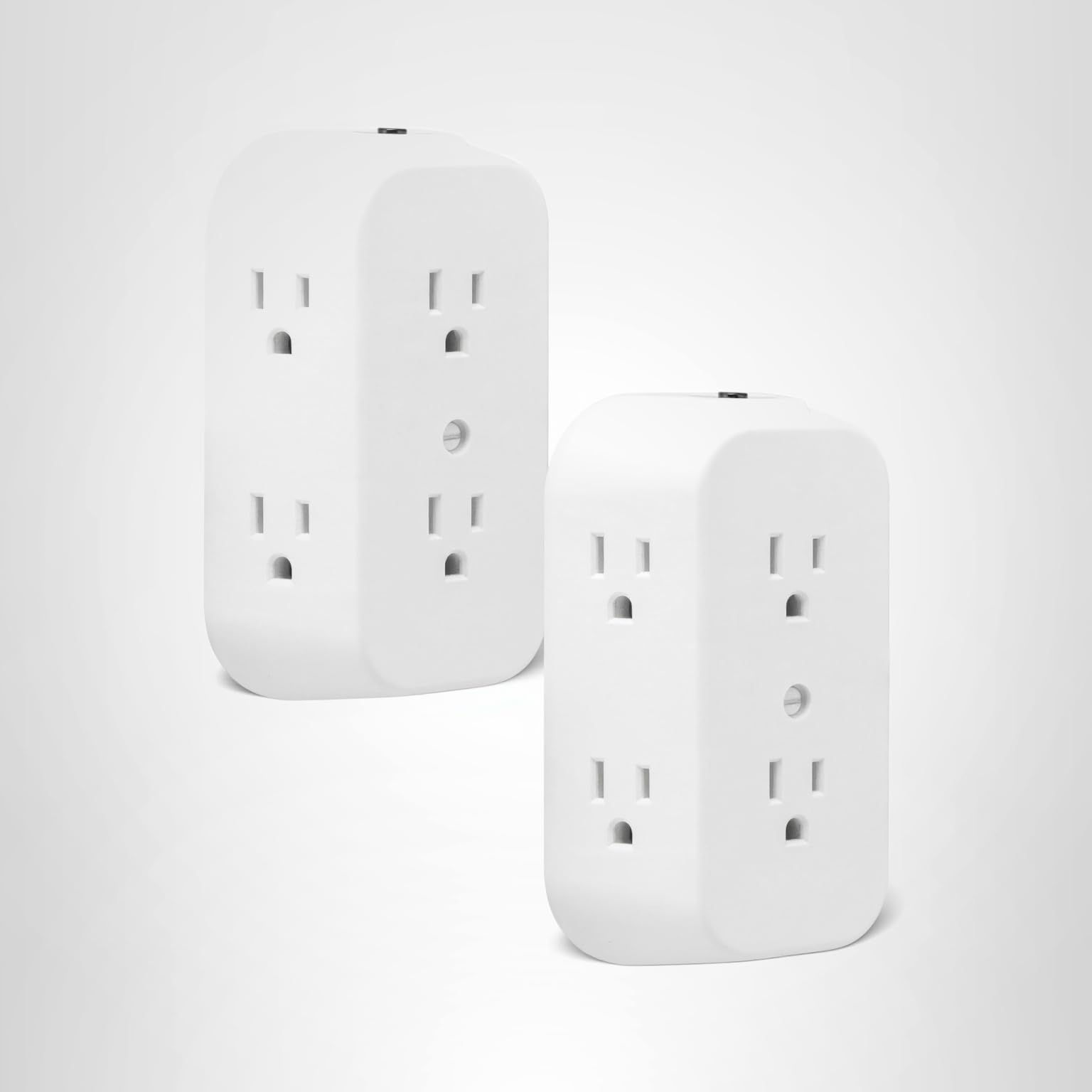 GE 6-Outlet Extender, 2 Pack, Grounded Wall Tap, Reset Button, Circuit Breaker, Adapter Spaced Outlets, 3-Prong, Multiple Plug, Quick and Easy Install, Cruise Essentials, UL Listed, White, 46854 - Image 7
