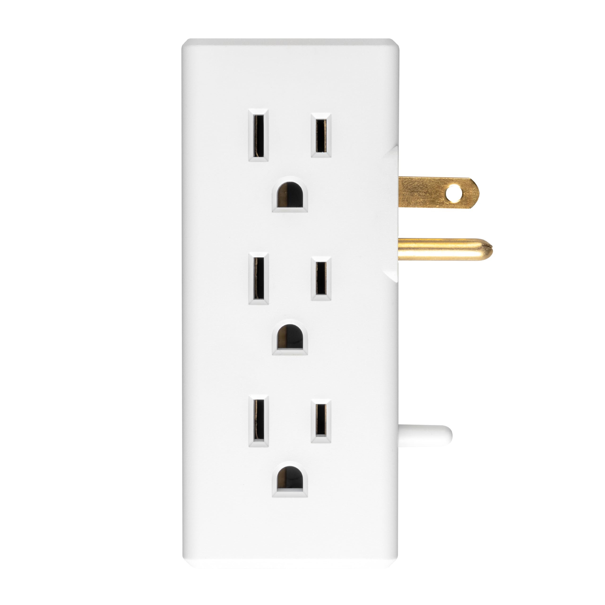 GE 6 Outlet Side Entry Power Tap, Side Access Adapter, UL Listed, White, 54543 - Image 2