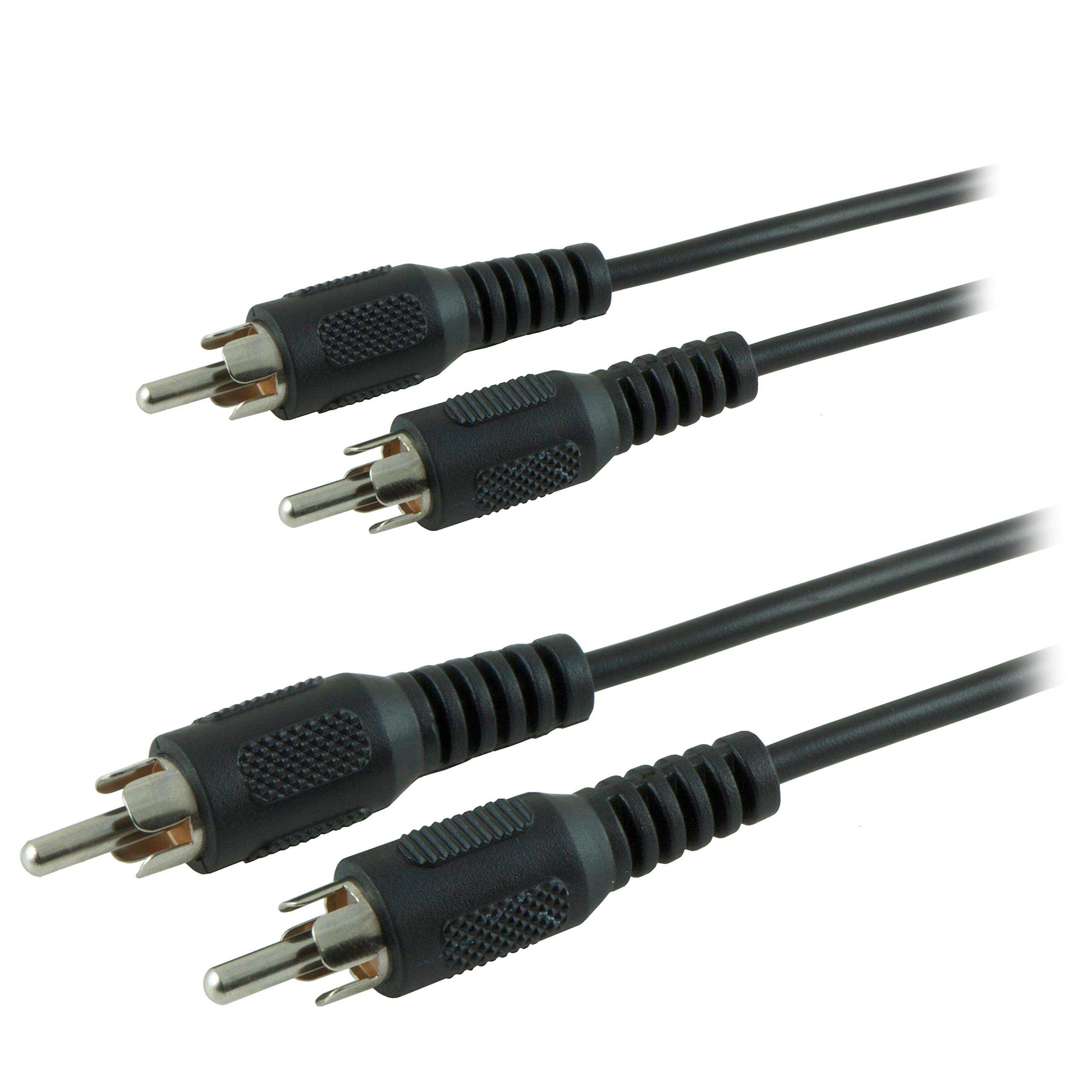 GE 6ft. Mono RCA Audio Cable, 2 Pack, Audio Only, Single Channel Audio Component Cord, 54407