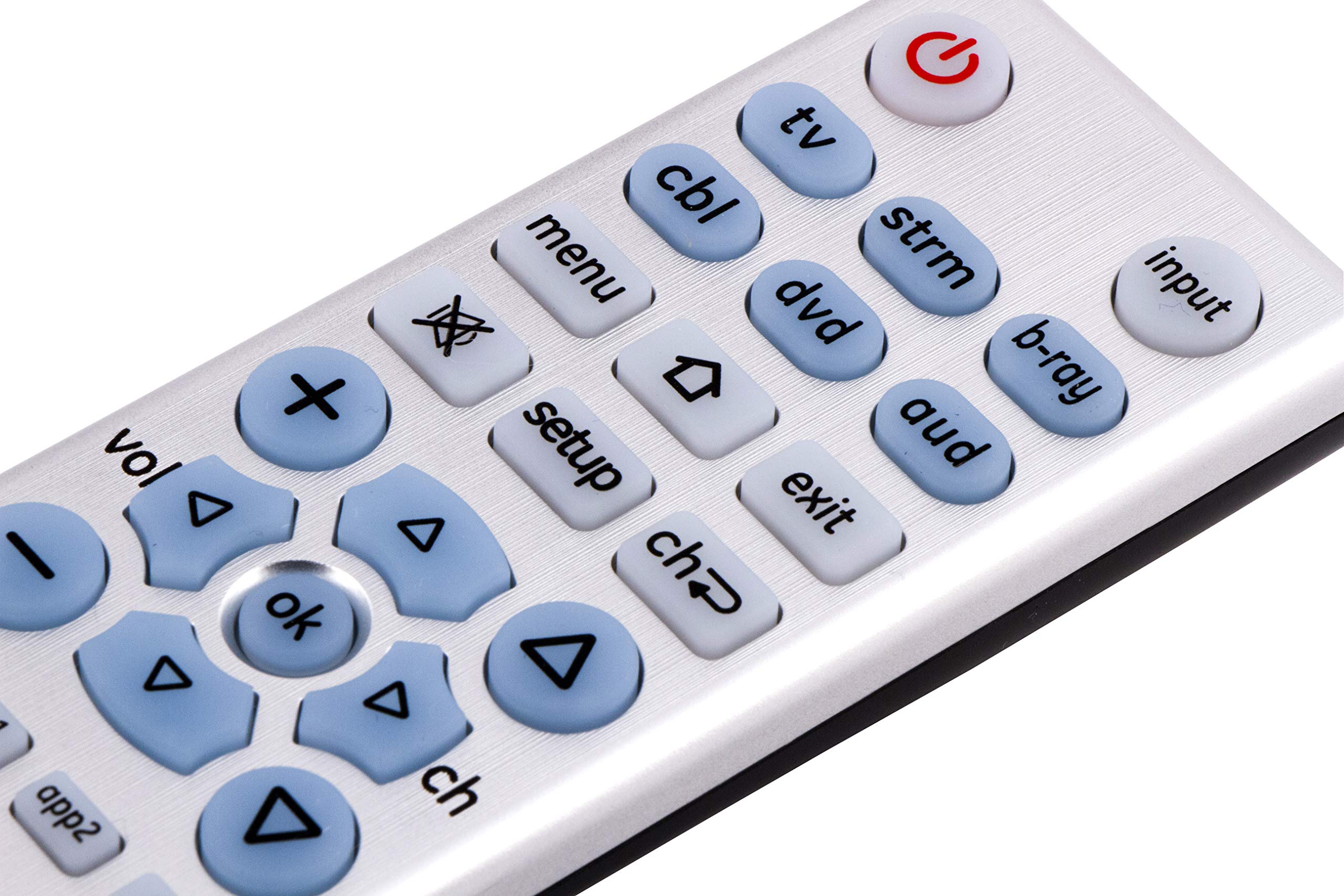 GE Big Button Backlit Universal Remote Control for Samsung, Vizio, Lg, Sony, Sharp, Roku, Apple TV, TCL, Panasonic, Smart TVs, Streaming Players, Blu-Ray, DVD, 6-Device, Silver, 33712 - Image 13