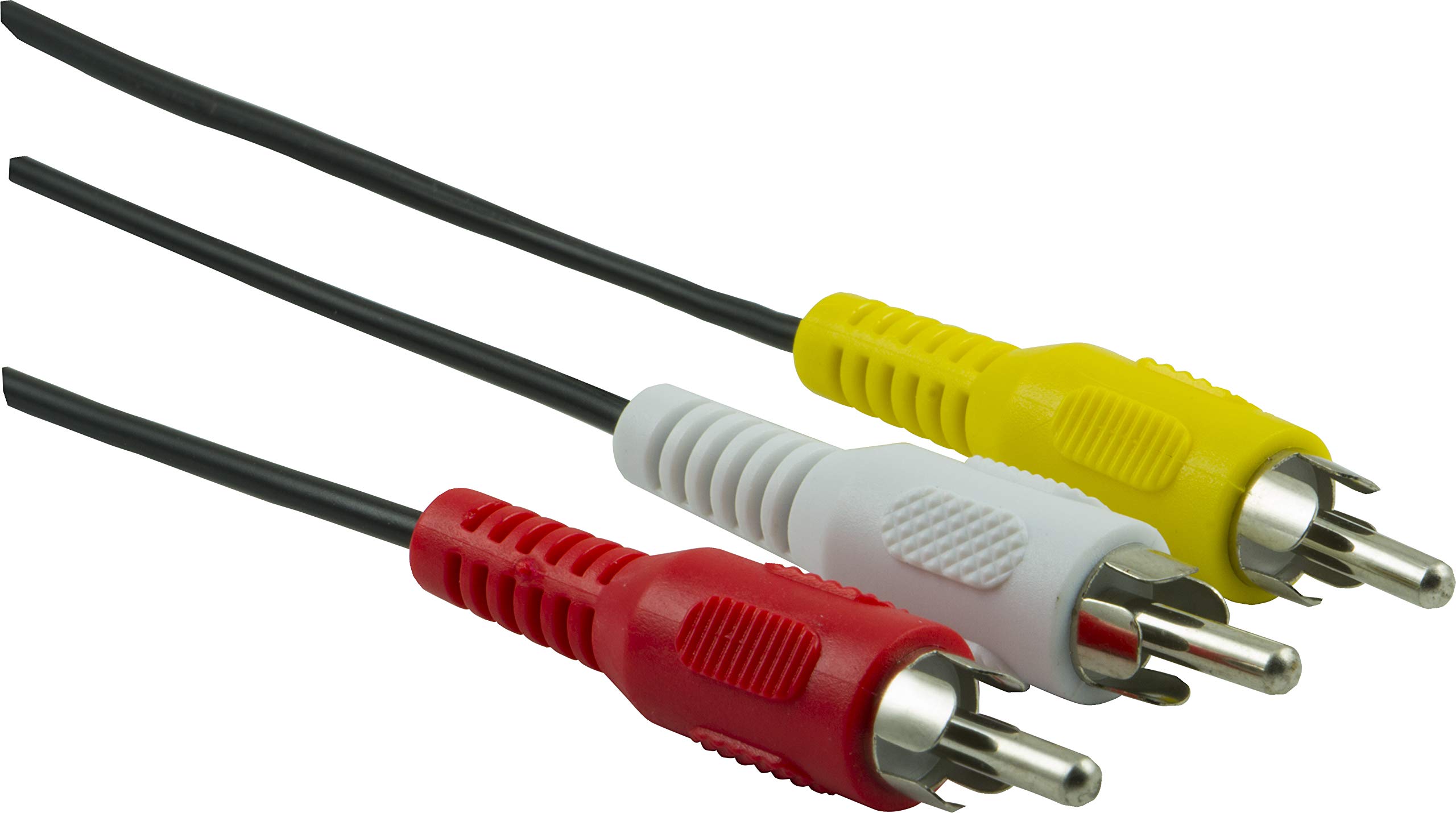 GE Composite Audio/Video Cable, 6 ft. RCA Style Plugs 3-Male to 3-Male, for TV, VCR, DVD, Blu Ray, Video Game System, Satellite, and Home Theater Receivers, 33608 - Image 3