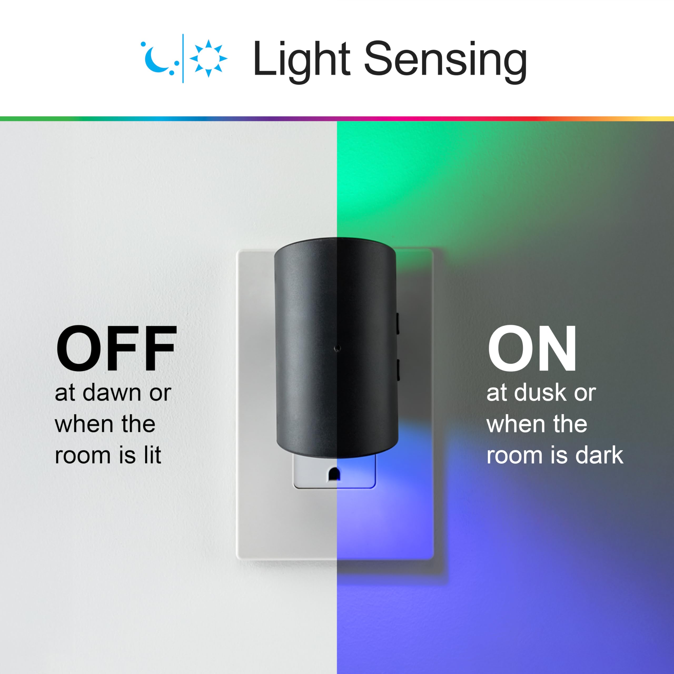GE Directional LED Swivel Sconce Night Light, Plug-in, Color-Changing & Dimmable, Warm White, Dusk-to-Dawn Sensor, Adjustable for Hallway, Bedroom, Stairway – 1 Pack (82573) - Image 5