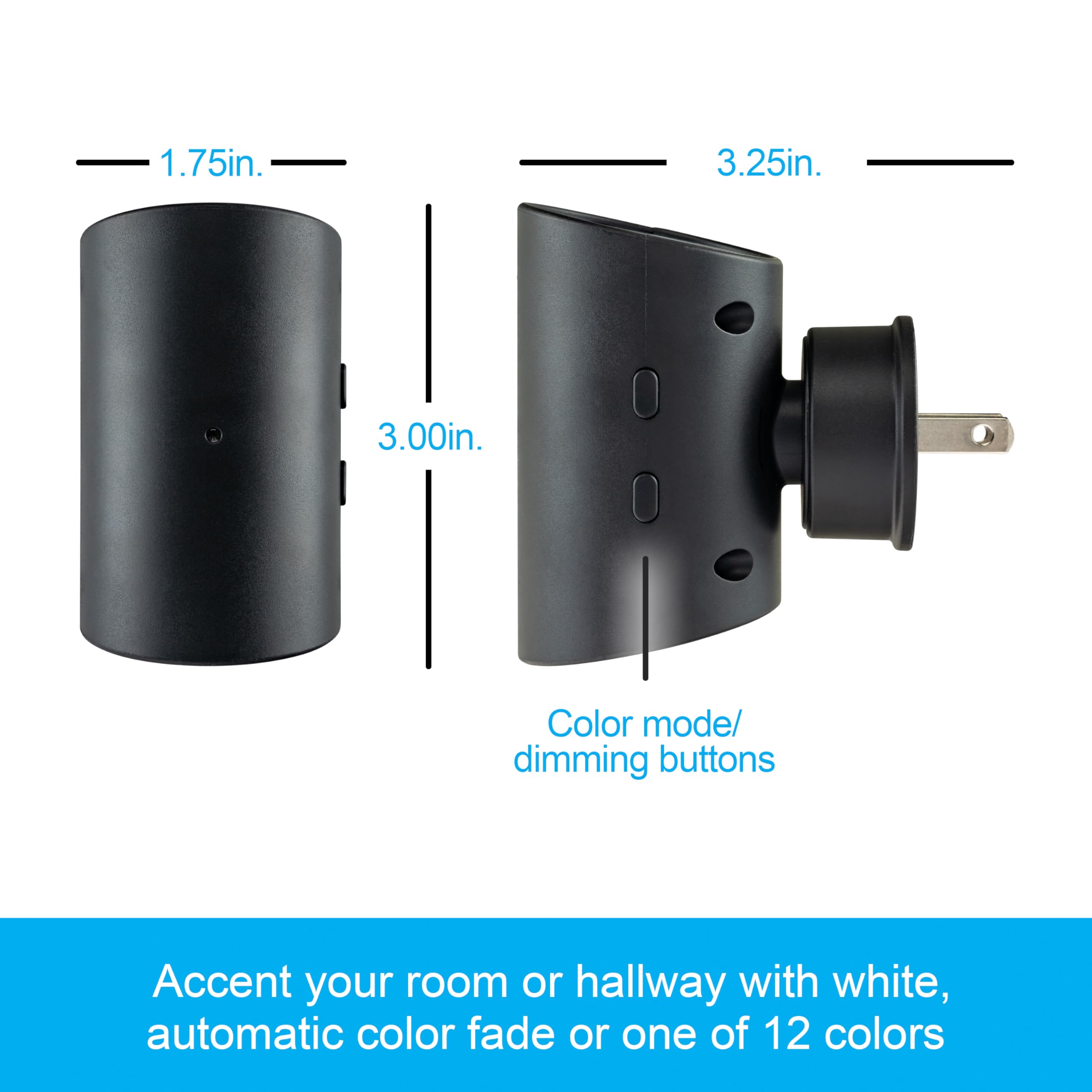 GE Directional LED Swivel Sconce Night Light, Plug-in, Color-Changing & Dimmable, Warm White, Dusk-to-Dawn Sensor, Adjustable for Hallway, Bedroom, Stairway – 1 Pack (82573) - Image 6