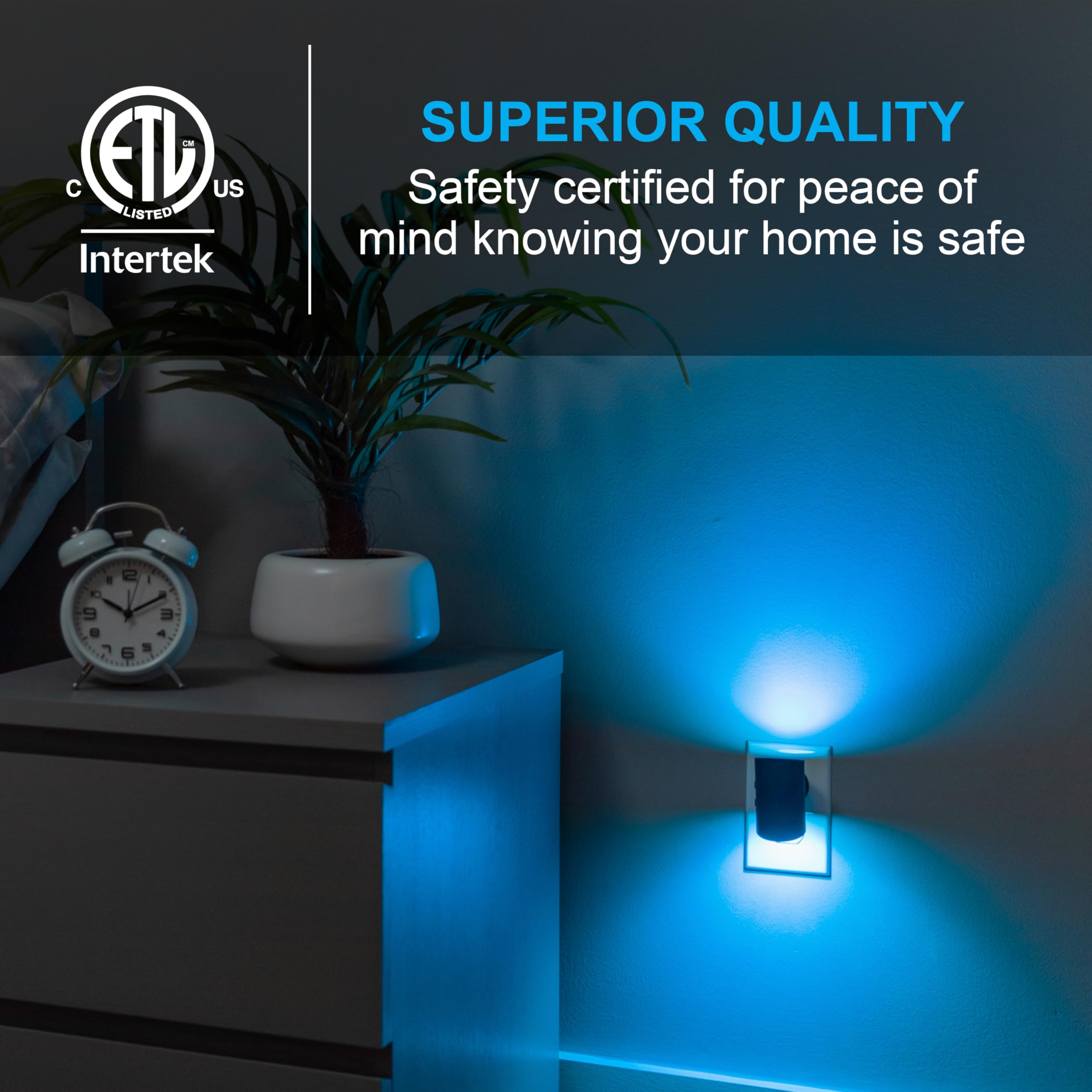 GE Directional LED Swivel Sconce Night Light, Plug-in, Color-Changing & Dimmable, Warm White, Dusk-to-Dawn Sensor, Adjustable for Hallway, Bedroom, Stairway – 1 Pack (82573) - Image 7
