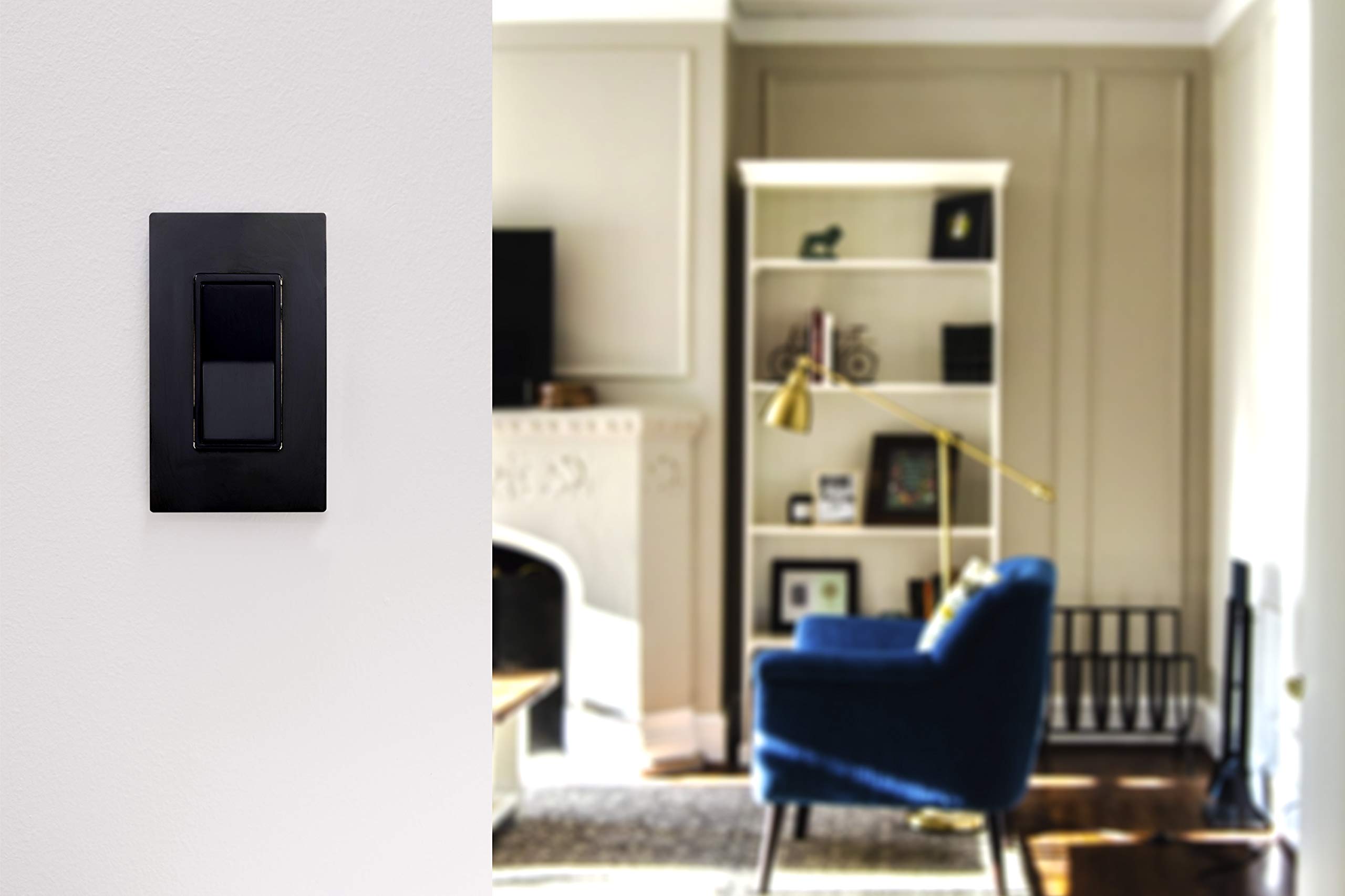 GE Enbrighten Add On Switch with QuickFit and SimpleWire, GE Z-Wave and GE Zigbee Smart Lighting Controls, Works with Alexa, Google Assistant, SmartThings, Wink, NOT A STANDALONE SWITCH, 47186, Black - Image 7