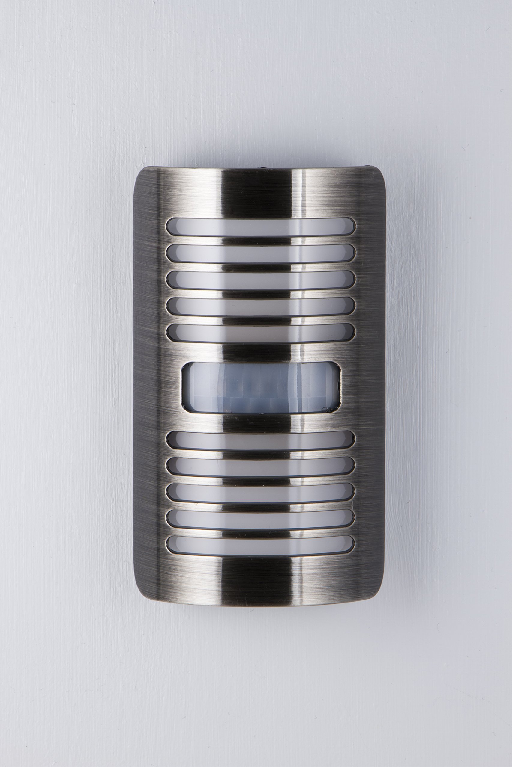 GE Enbrighten LED Motion Sensor Night Light, Plug-in, 40 Lumens, Motion-Select with 25ft Detection, Dusk-to-Dawn, Brushed Nickel Louver – 37299 (1 Pack) - Image 7