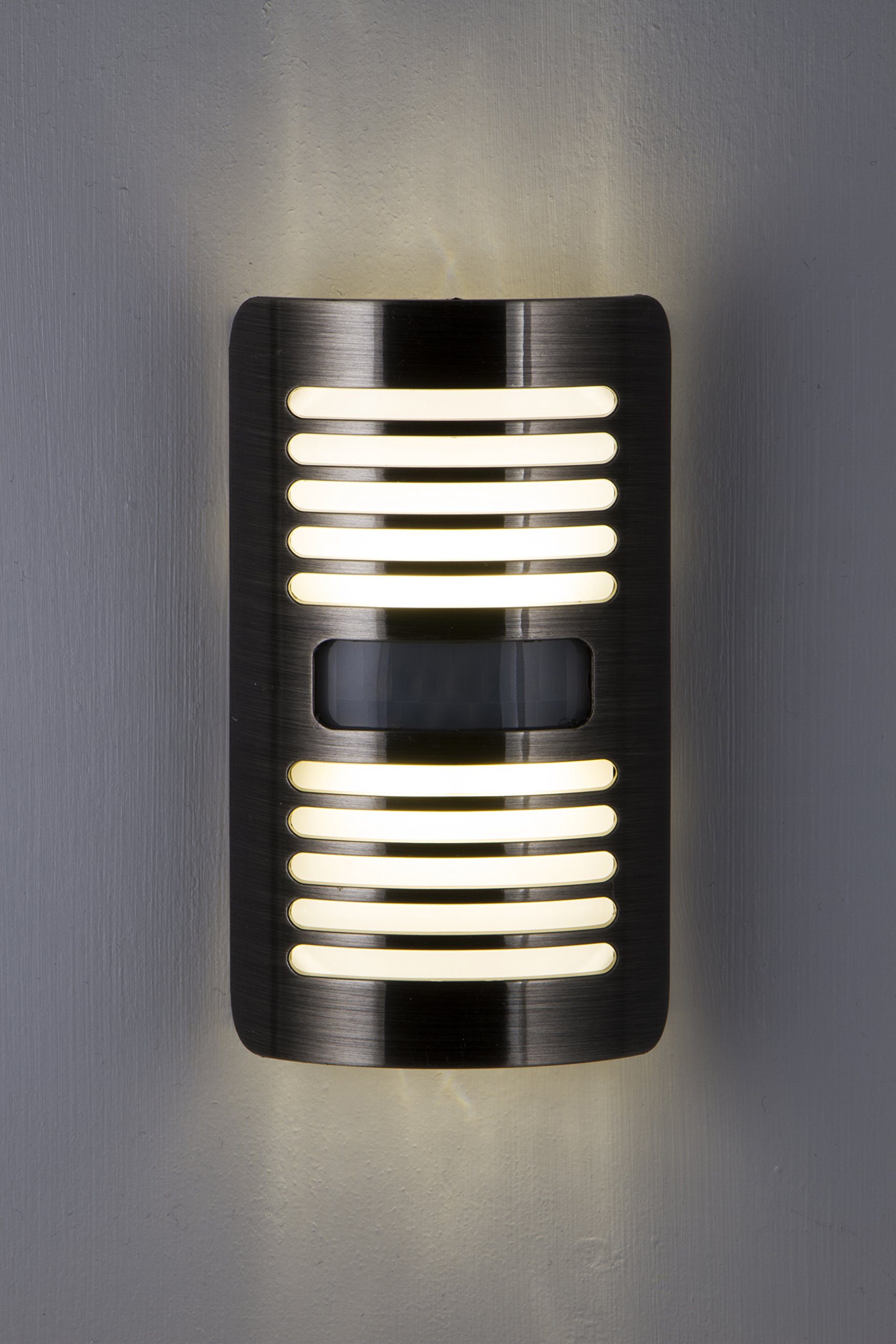 GE Enbrighten LED Motion Sensor Night Light, Plug-in, 40 Lumens, Motion-Select with 25ft Detection, Dusk-to-Dawn, Brushed Nickel Louver – 37299 (1 Pack) - Image 8