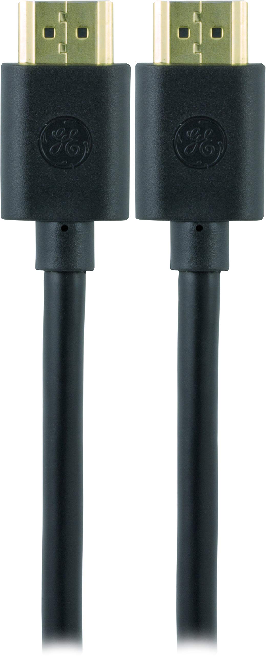 GE HDMI Cable, High Speed, Ethernet, 12 Foot HDMI, 4K Ultra HD, Full HD 1080P, Works with HDTV, Cable, Game Consoles, Blu Ray, and More, Gold Plated Connectors, Black, 33575 - Image 2