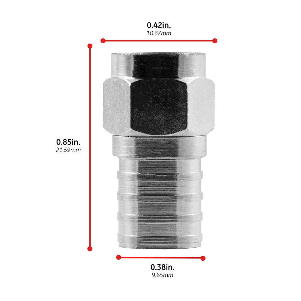 GE Home Electrical 10-Pack RG6 Crimp-On F-Type Connectors, Replace Broken Connectors and Assemble RG6 Cables, Weatherproof, with Resealable Bag, 51236 - Image 6