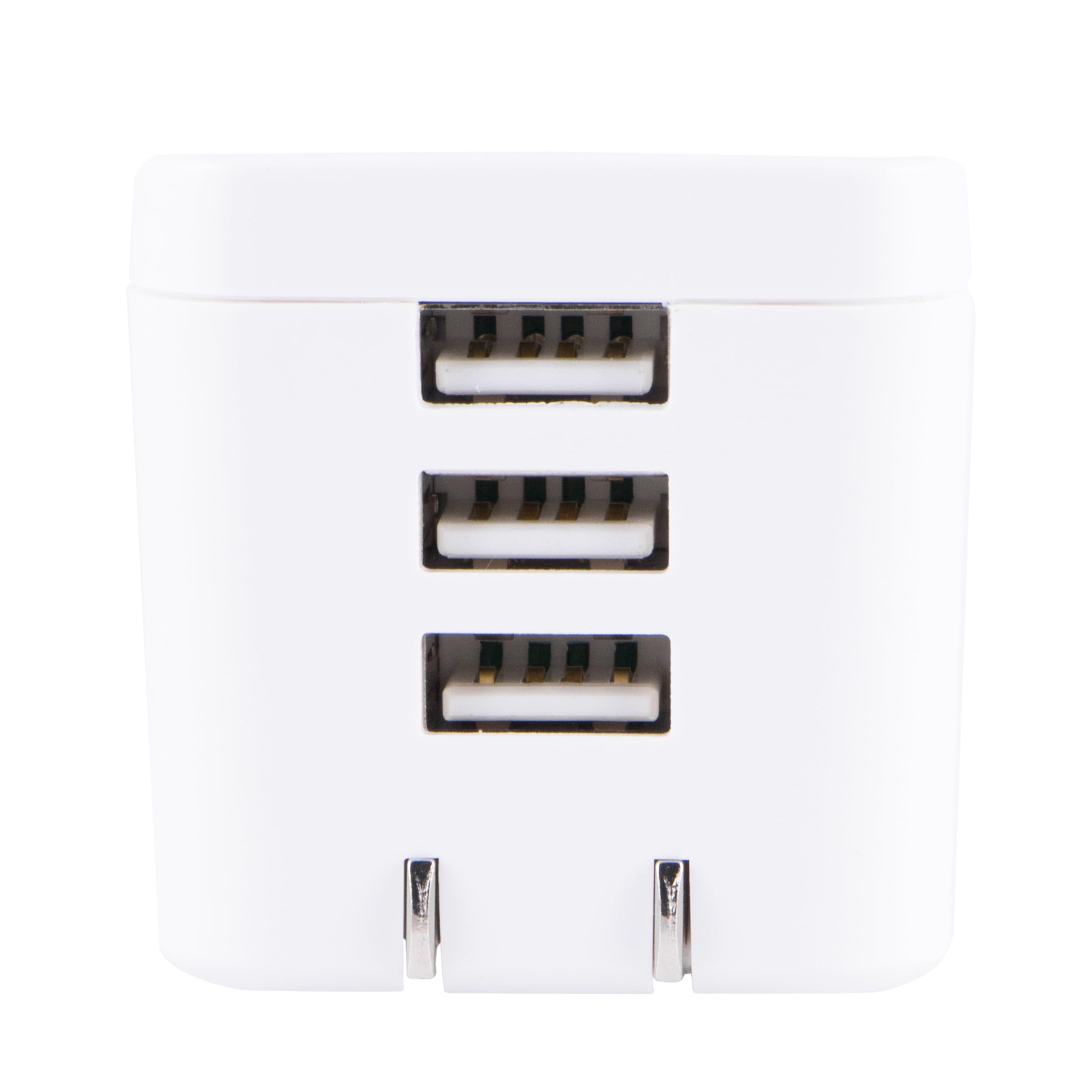 GE iPhone USB Wall Charger Block, 17W 3-Port USB A Charging Block for iPhone 14, 13, 12 Series, iPad Power Adapter Cube, Foldable Plug Charging Box, White, 36346 - Image 2