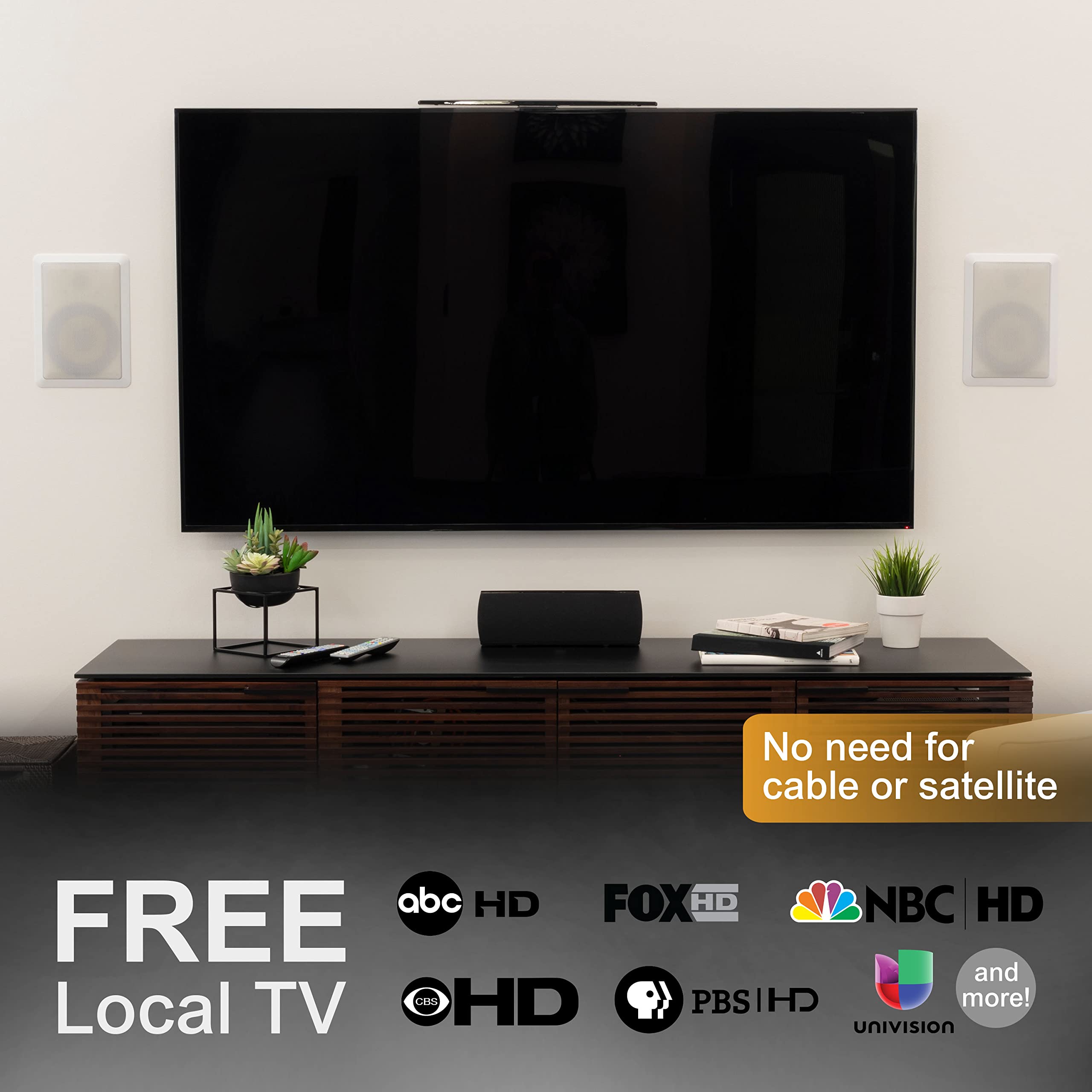 GE LED Enlighten HD Color Changing RGB Backlight Hover TV Antenna, 4K 1080P Digital HDTV VHF UHF, TV Antenna for Smart TV, Long Range TV Antenna Indoor, 57284 - Image 10