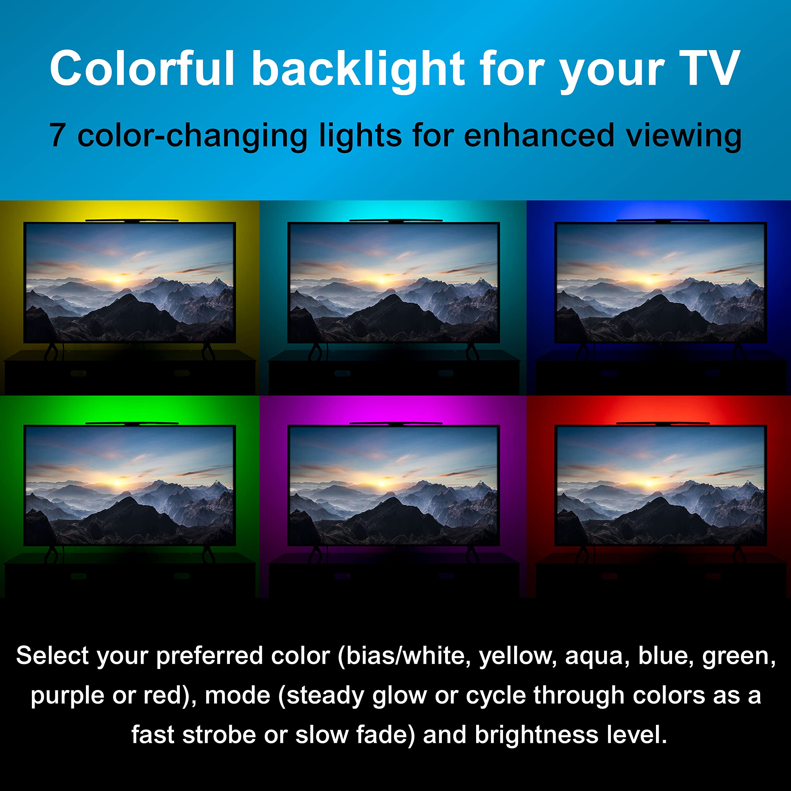 GE LED Enlighten HD Color Changing RGB Backlight Hover TV Antenna, 4K 1080P Digital HDTV VHF UHF, TV Antenna for Smart TV, Long Range TV Antenna Indoor, 57284 - Image 11