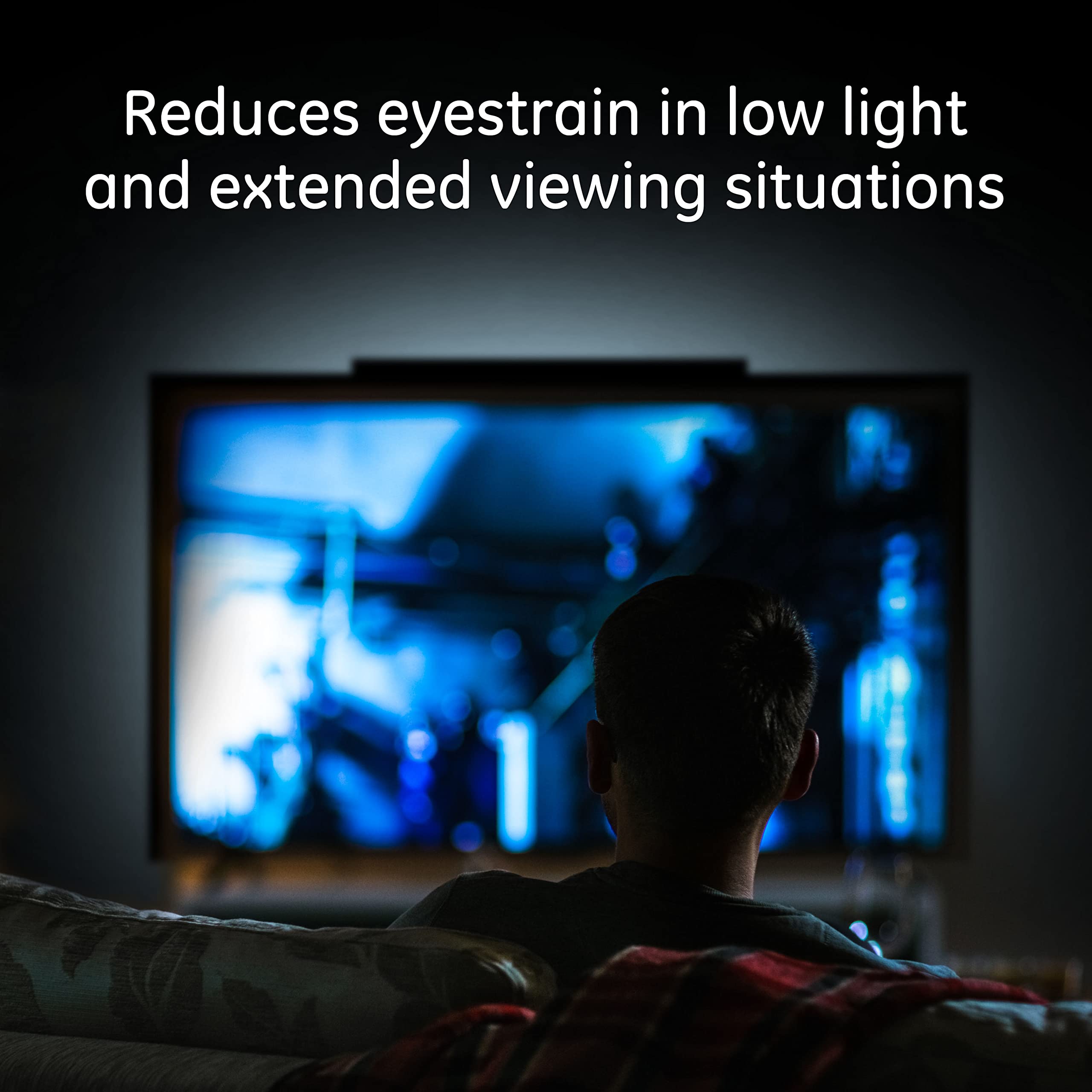 GE LED Lights Amplified TV Antenna, TV Antenna with Build in LED Strip Lights, TV Antenna for Smart TV, BIAS White Light 6500K, 1080P Digital HDTV VHF UHF NEXTGEN TV, Amplifier Signal Booster, 46003 - Image 8