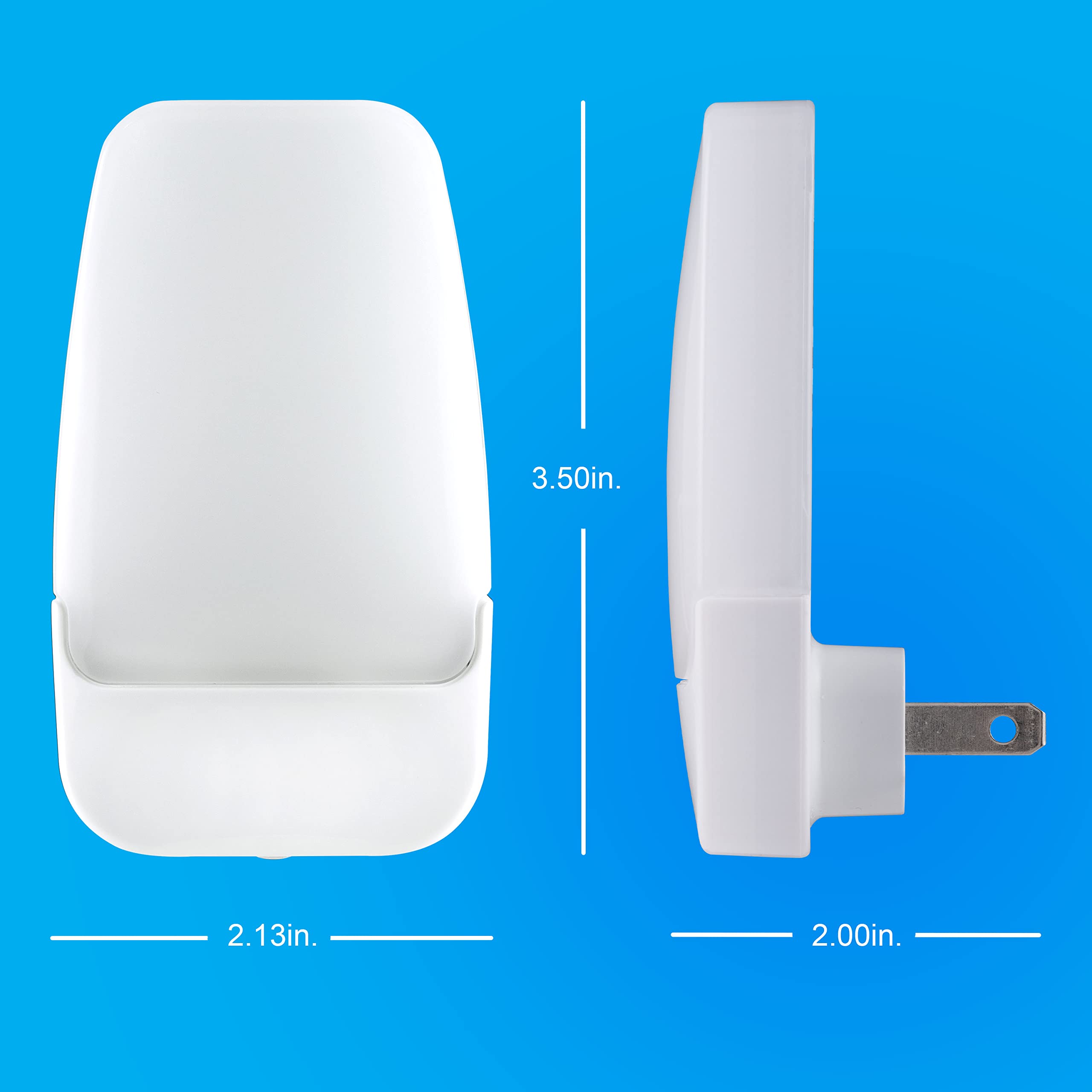 GE LED Night Light, Plug-in, Dusk to Dawn Sensor, Warm White, Ambient Lighting, Ideal Kids Adults Nightlight for Bedroom, Bathroom, Nursery, Hallway, Kitchen, 30966, 2 Pack - Image 4
