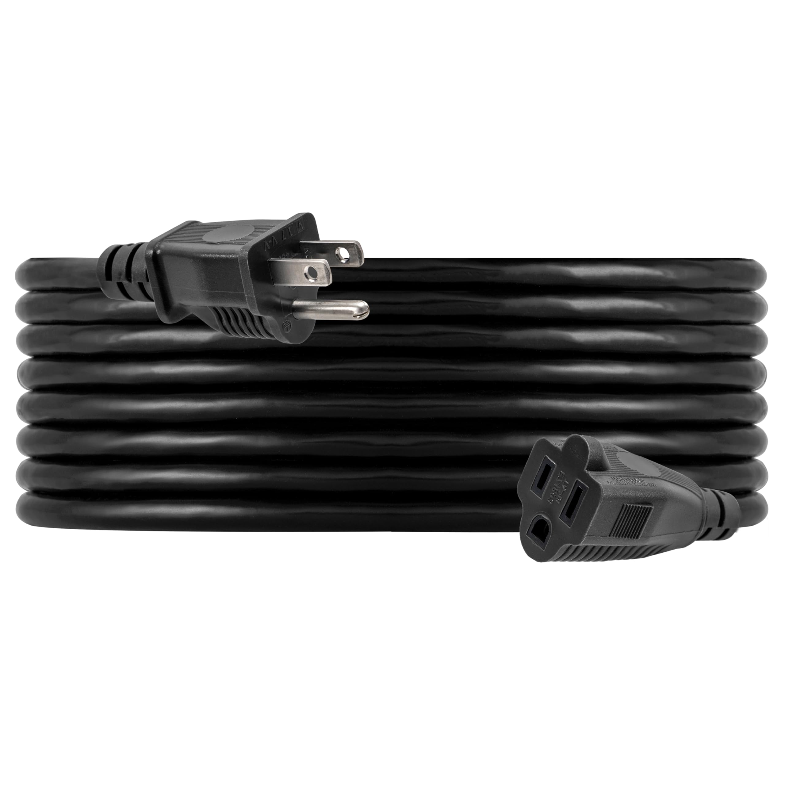 GE Outdoor Extension Cord, Heavy Duty 16AWG 3 Prong Extension Cord Outdoor, 13 Amp 15 Ft Long Power Cable, UL Listed, Black, 50369 - Image 6
