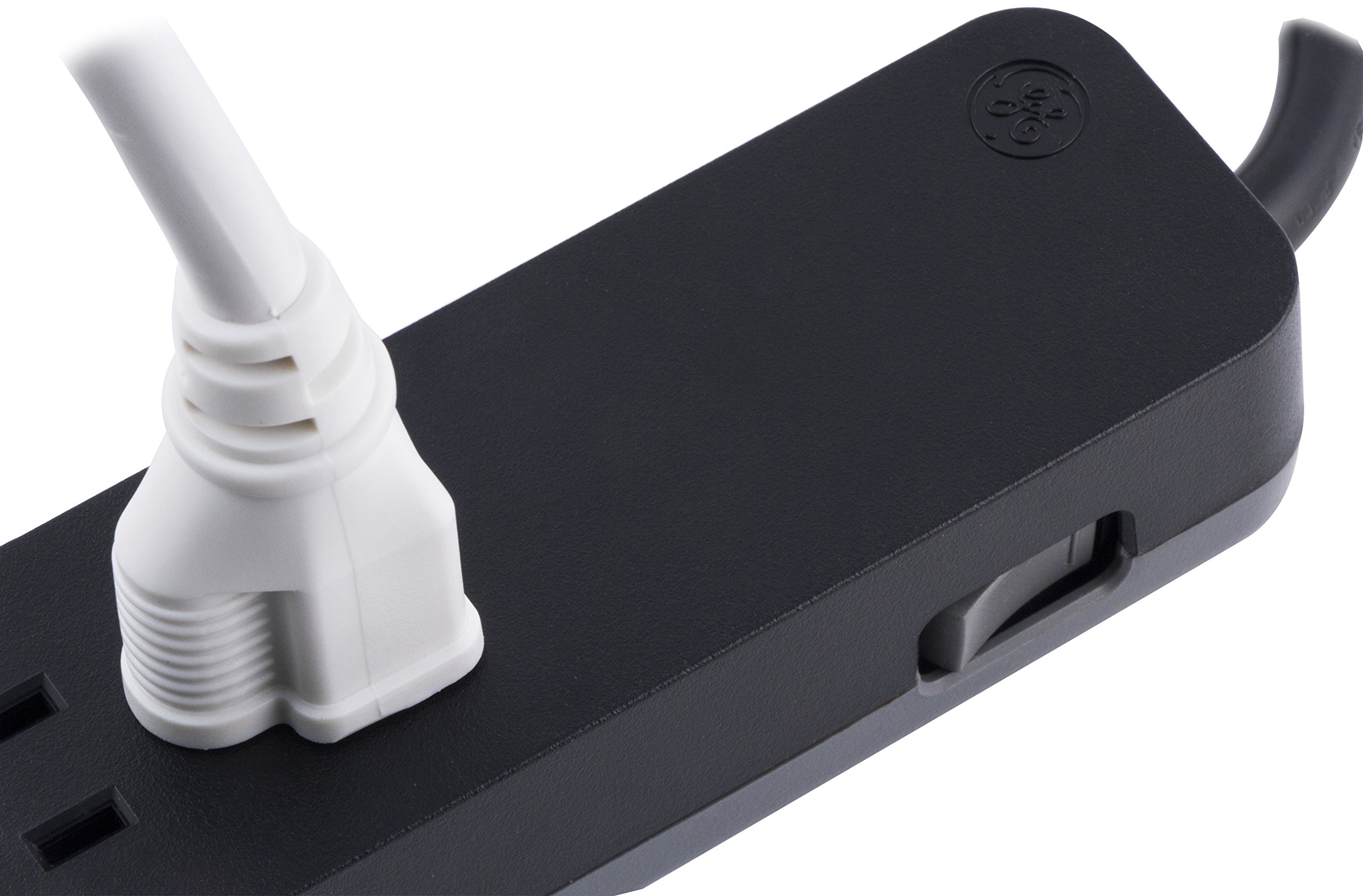 GE Pro 6-Outlet Surge Protector, 8 Ft Extension Cord, 1560 Joules, Power Strip, Flat Plug, Integrated Circuit Breaker, Wall Mount, UL Listed, Black, 37052 - Image 11