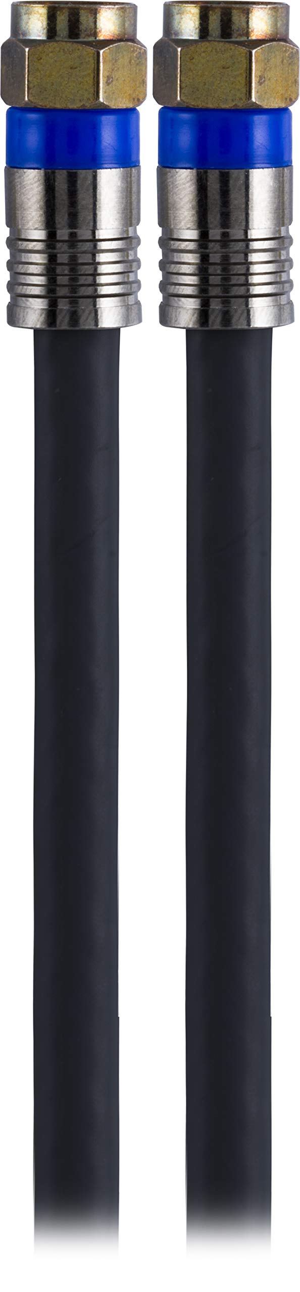 GE RG6 Coaxial Cable, 50 ft. F-Type Connectors, Quad Shielded Coax Cable, 3 GHz Digital, in-Wall Rated, Ideal for TV Antenna, DVR, VCR, Satellite, Cable Box, Home Theater, Black, 33532 - Image 7