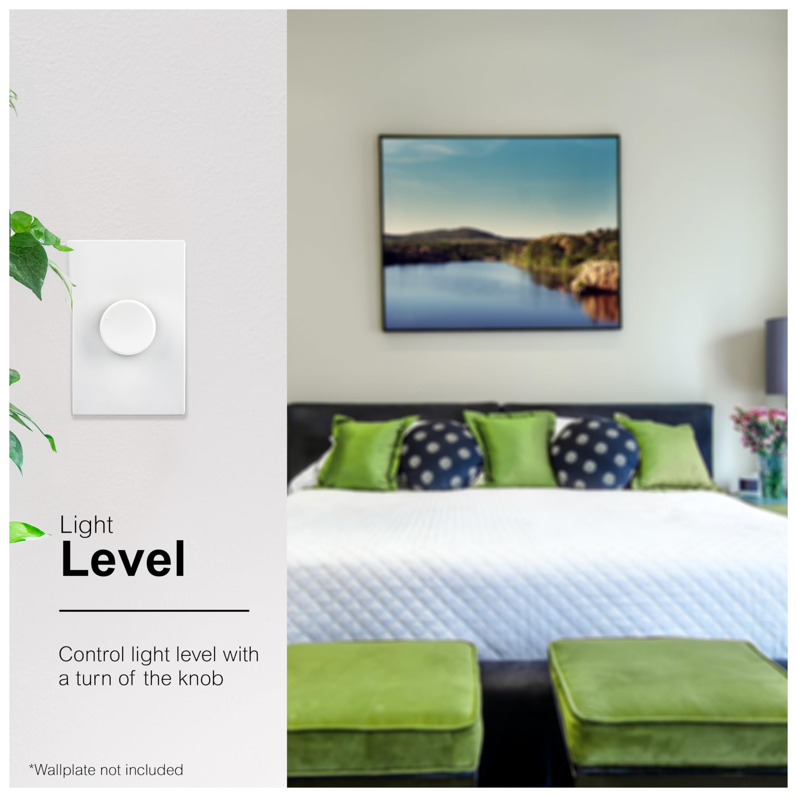 GE Single Pole Rotating Dimmer Switch, Rotate On/Off, Use with Dimmable LED, CFL, and Incandescent Bulbs, Includes Two Knob Colors, UL Listed, White/Light Almond, 18021 - Image 5