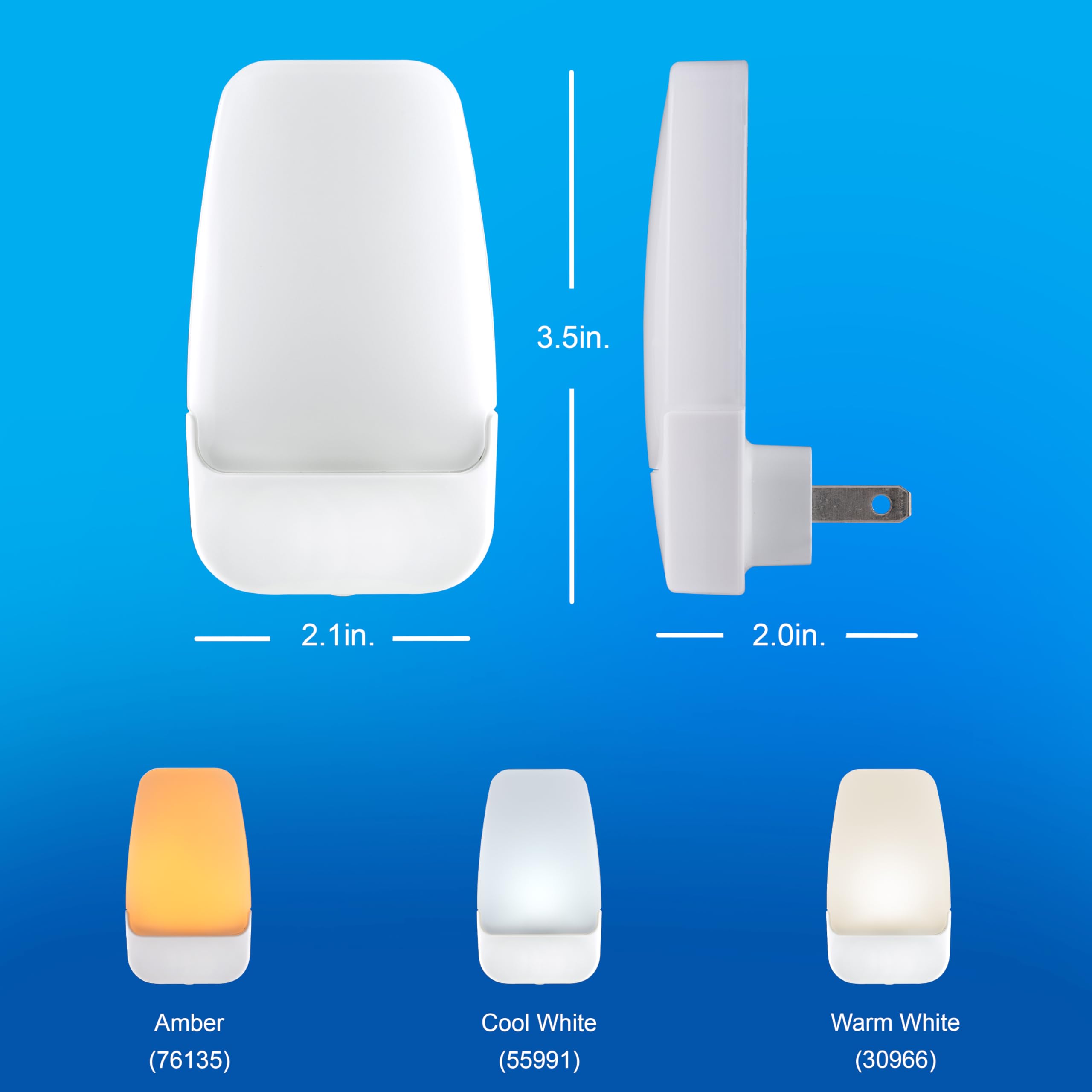 GE Sleeplite Night Lights Plug Into Wall, Dusk to Dawn Sensor, Ambient Lighting, Sleep Aid, Bathroom Décor, LED Lights for Bedroom, Apartment Essentials, Smart Home,76135, Amber, 2 Pack - Image 6