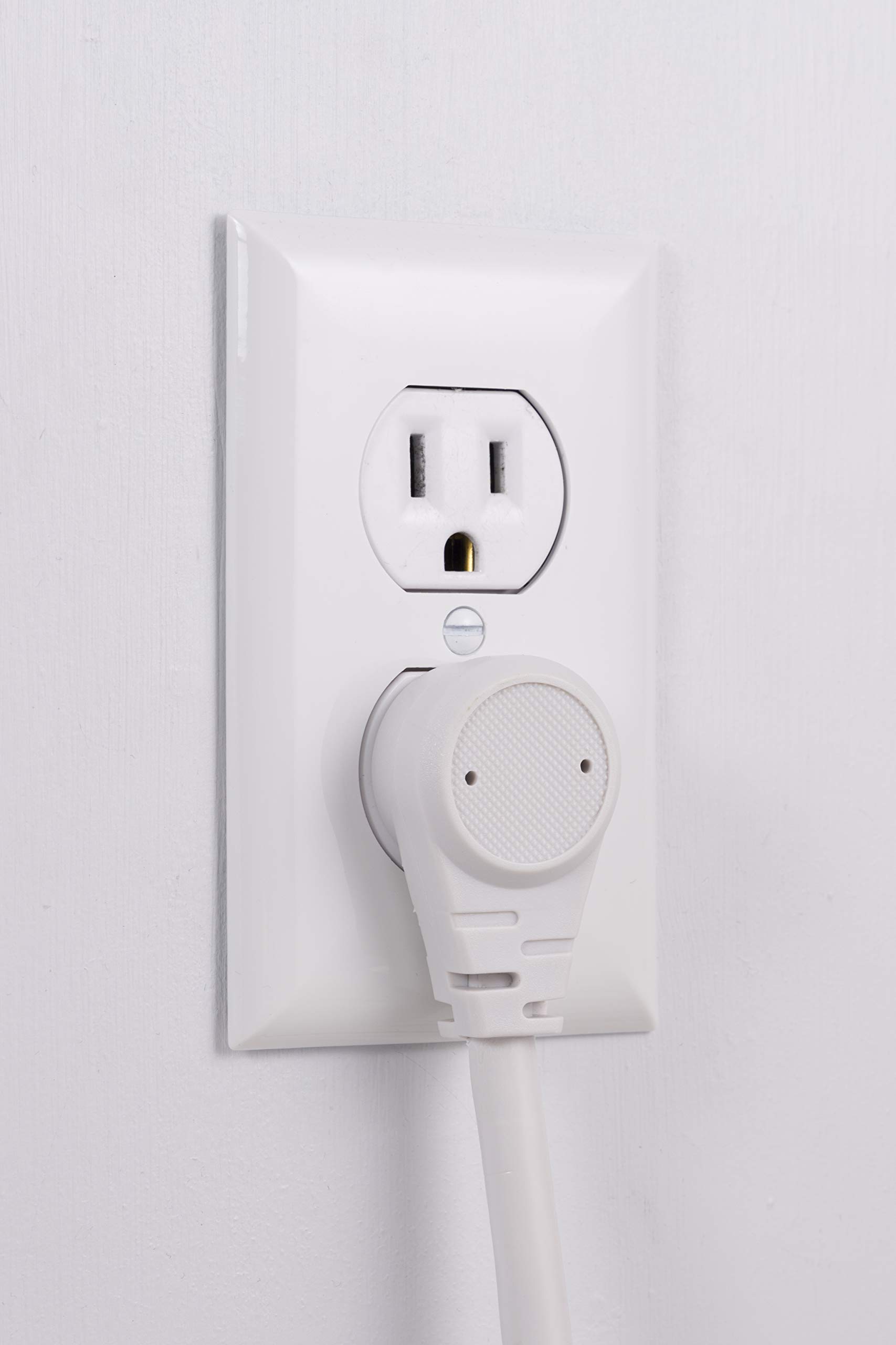 GE Surge Protector, 4 Outlets 2 USB Ports, Extra Long 8ft. Power Cord, White, 25798 - Image 3