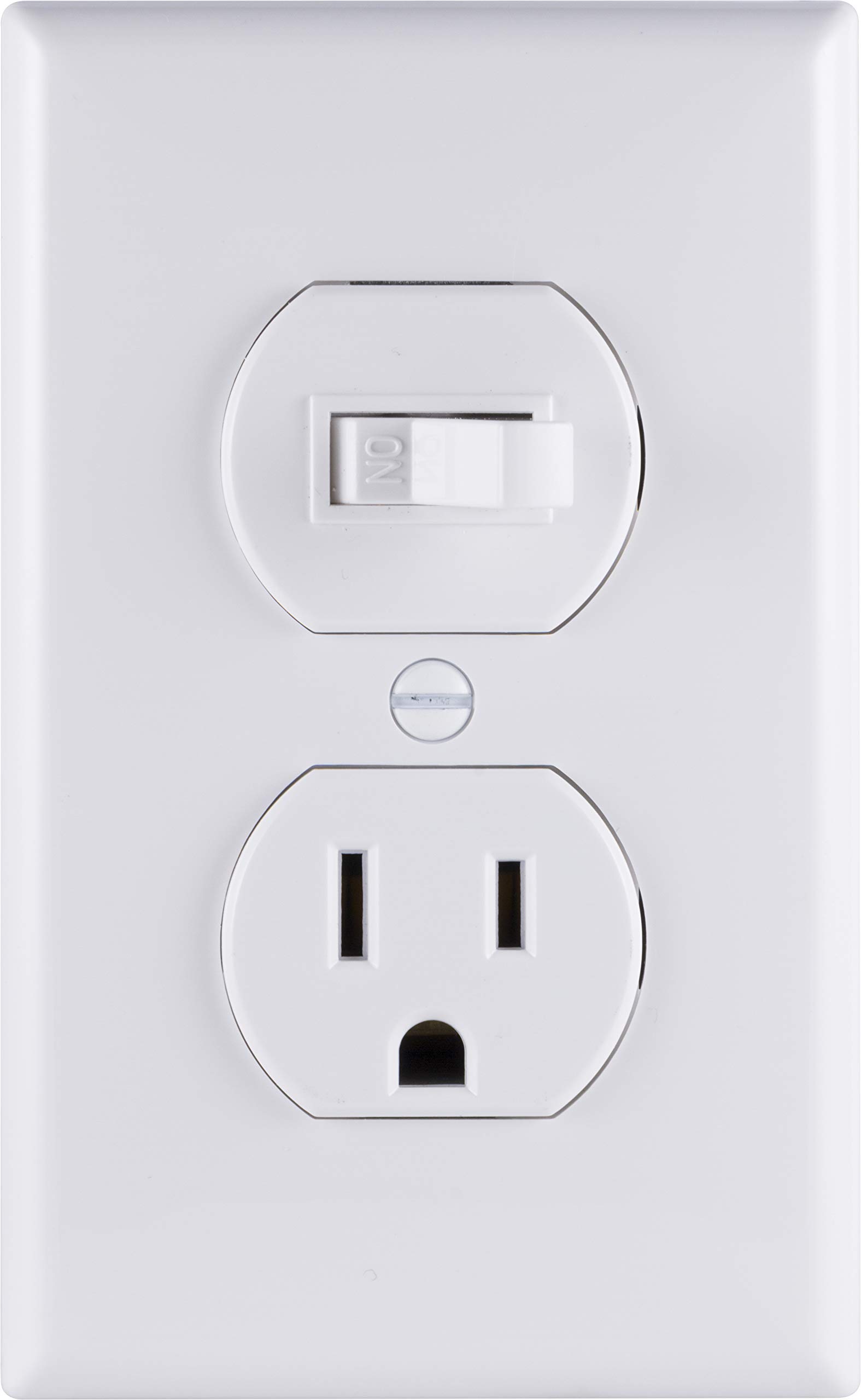 GE Wall Switch & Outlet Combo 5 Pack, Two-in-One Receptacle, 1 On/Off Toggle Power Switch, 1 Grounded AC Outlet Wall Plug, Single Pole, 3 Prong, 15 Amp, UL Listed, White, 44038 - Image 4