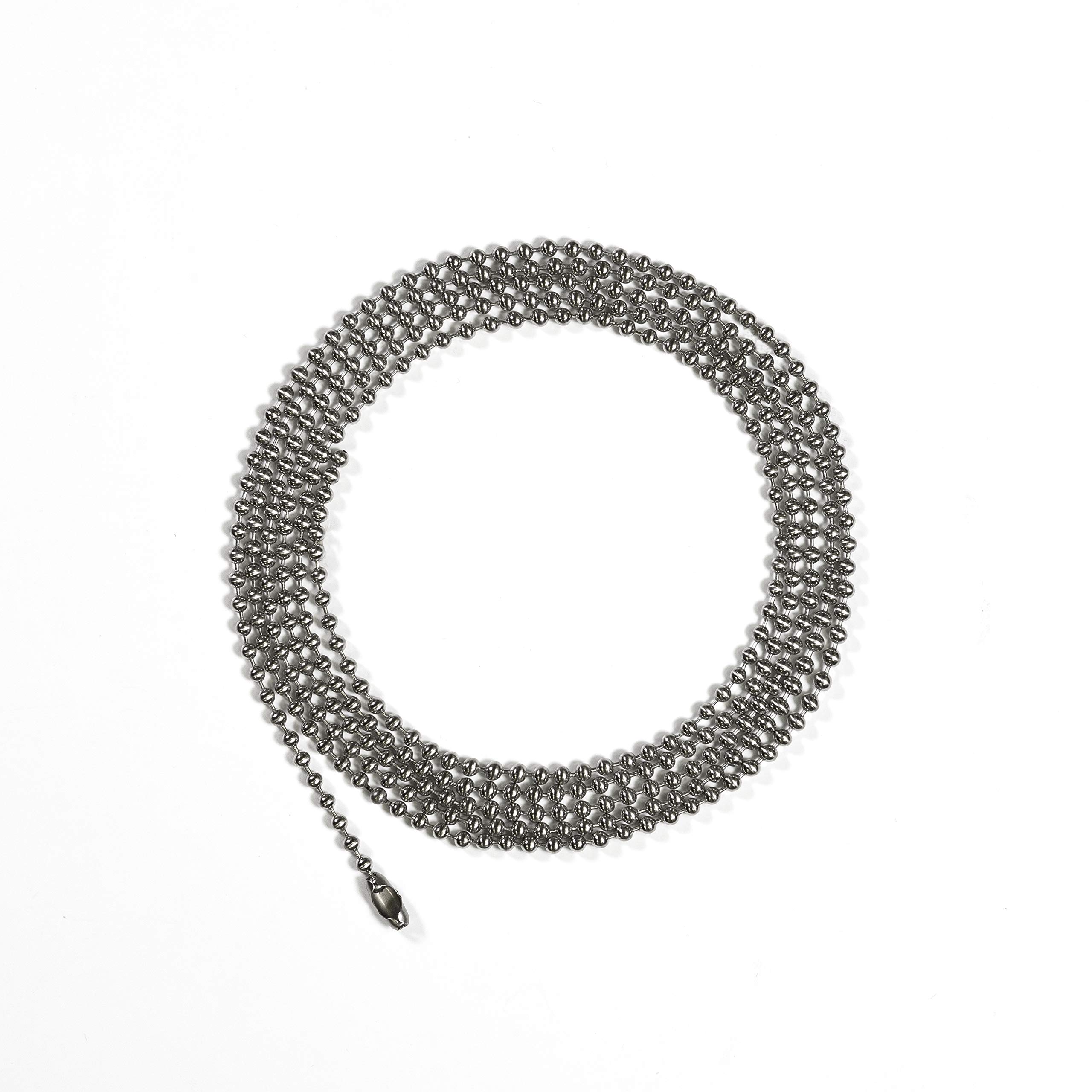 Power Gear Beaded Pull Chain, 5 Ft, Lengthens Pull Chain, Brushed Nickel Finish, 18422