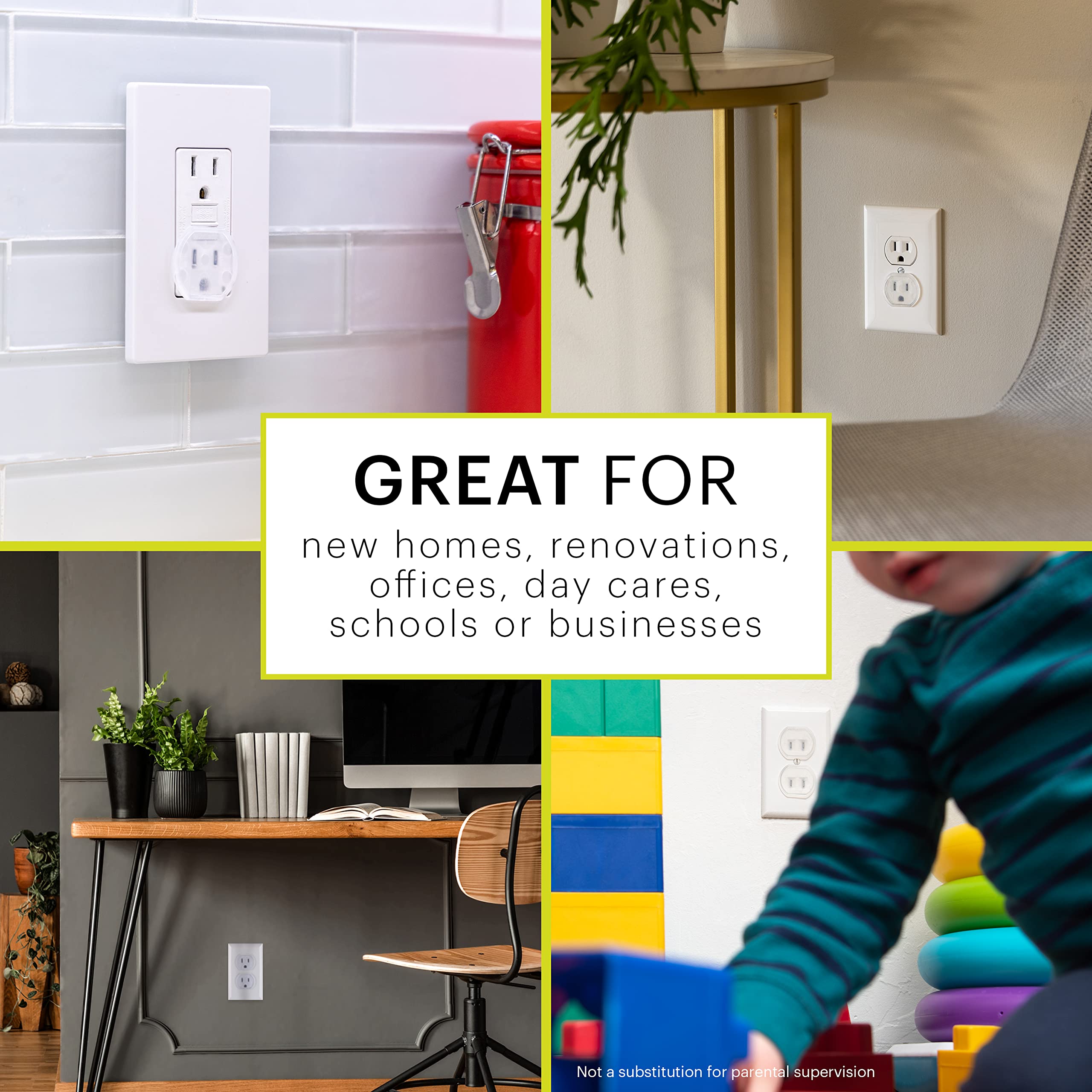 Power Gear Child Safety Electrical Outlet Covers, 30 Pack, Tamper‑Resistant Plug Protectors for Standard Wall Outlets, Baby‑Proof & Child‑Proof Safety Caps, Clear, 51175 - Image 7