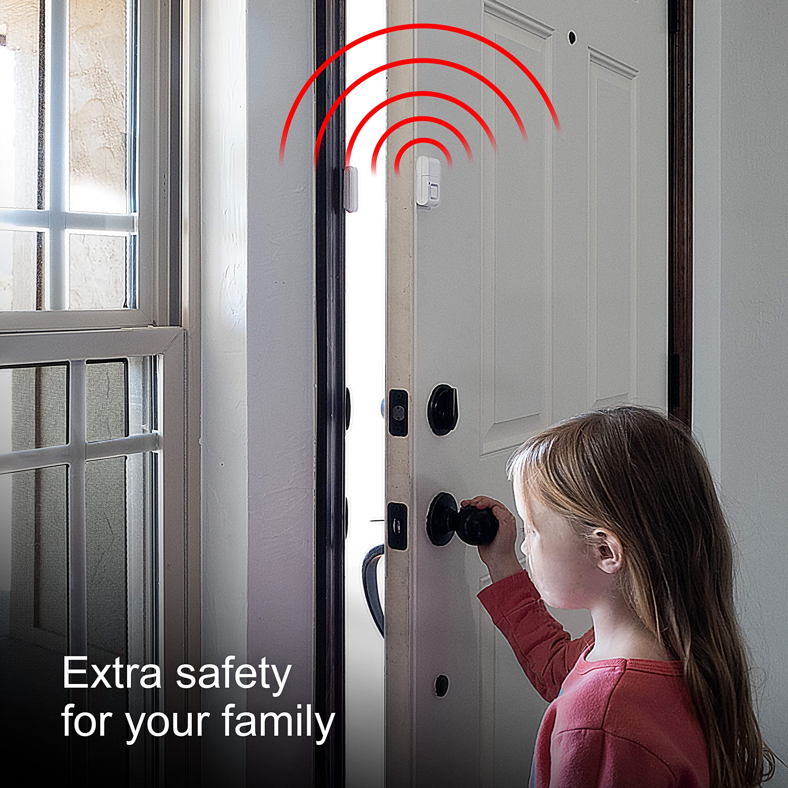 UltraPro Personal Security Window and Door Alarm, 5 Pack, DIY Protection, Burglar Alert, Wireless Chime/Alarm, Easy Installation, Home Security, Ideal for Home, Garage, Apartment , White, 45987 - Image 5