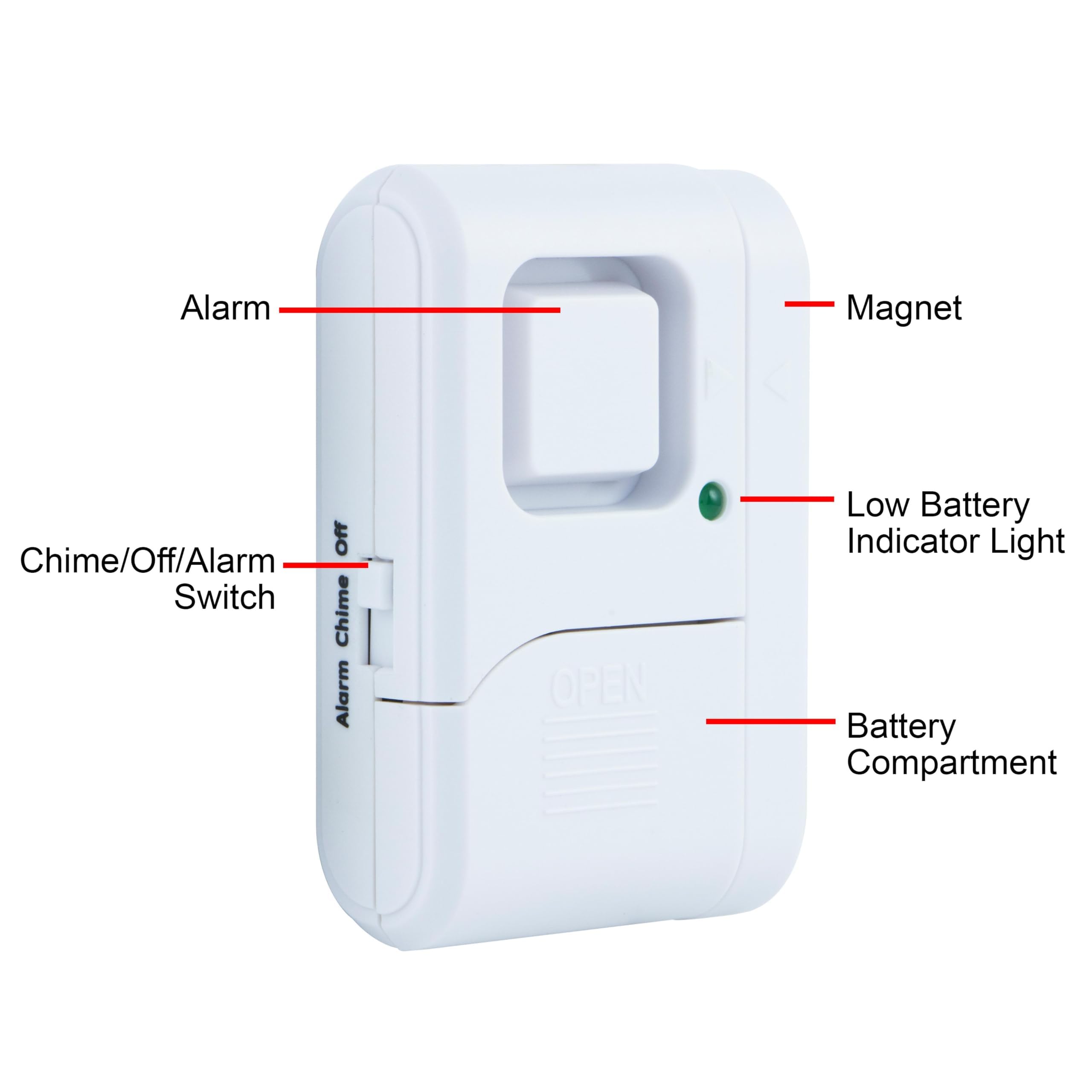 UltraPro Personal Security Window and Door Alarm, 4 Pack, DIY Protection, Burglar Alert, Wireless Chime/Alarm, Easy Installation, Home Security, Ideal for Home, Garage, Apartment and More, 45174 - Image 3